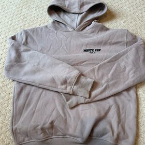 White Fox Boutique Tan Sweatshirt Hoodie